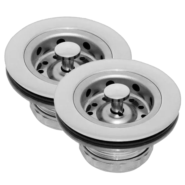 Kit 2 Válvula Americana Abs Escoamento Pia 3.1/2'' Central Abc