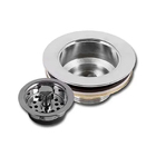 Kit 2 Válvula Americana Abs Escoamento Pia 3.1/2'' Central Abc