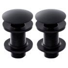 Kit 2 Válvula Click Luxo Inteligente Inox P/cuba 7/8 Preta De