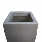 Kit 2 Vaso Quadrado para Planta em Polietileno 41cm Cinza