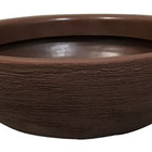 Kit 2 Vasos Bacias Para Plantas Polietileno 32x11cm Marrom