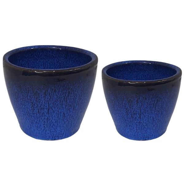 Kit 2 Vasos Cachepot De Cerâmica 6 Cores Para Decoração - Azu