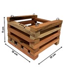 Kit 2 Vasos Cachepot De Madeira Quadrado Para Orquídeas