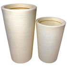 Kit 2 Vasos De Polietileno para Planta Grande Jardim Bege