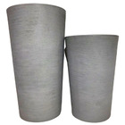 Kit 2 Vasos De Polietileno para Planta Grande Jardim Cinza