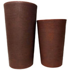 Kit 2 Vasos p/ Planta Grande Jardim Decorativo Marrom