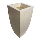Kit 2 Vasos Quadrados para Plantas em Polietileno 41cm Bege