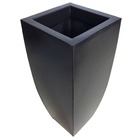 Kit 2 Vasos Quadrados para Plantas em Polietileno 41cm Preto