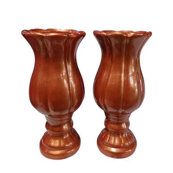 Kit 2 Vasos Tupipa Md Ceramica P\ Decoração De Festa 30x13 Ro