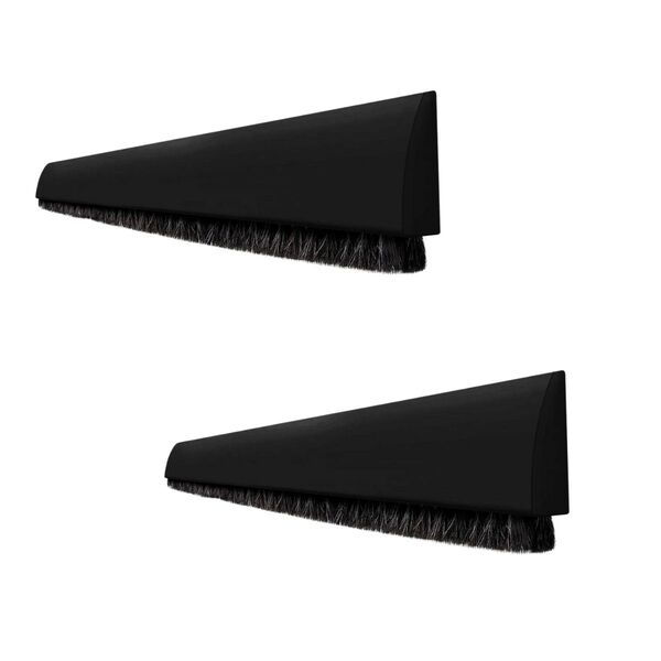 Kit 2 Veda Porta Adesivo Pvc Preto 80 Cm Ajustavel Contra Poe