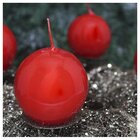 Kit 2 Velas Bola De Natal Clássica Vermelha Natalina 7cm