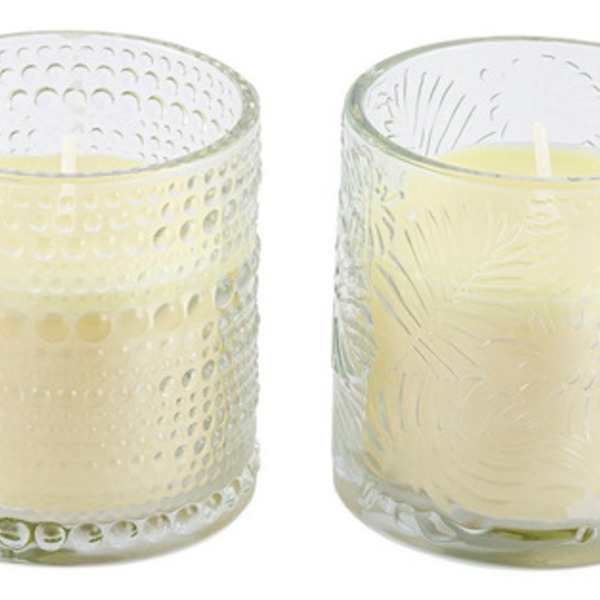 Kit 2 Velas Perfumadas Decorativas Copo Vidro Aromáticas