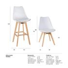 Kit - 2 X Banquetas + 4 X Cadeiras Estofadas Leda - Branco