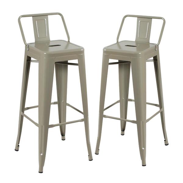 Kit - 2 X Banquetas Altas Iron Tolix Com Encosto - Industrial