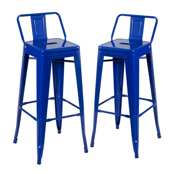 Kit - 2 X Banquetas Altas Iron Tolix Com Encosto - Industrial