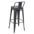 Kit - 2 X Banquetas Altas Iron Tolix Com Encosto - Industrial