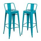 Kit - 2 X Banquetas Altas Iron Tolix Com Encosto - Industrial