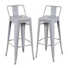 Kit - 2 X Banquetas Altas Iron Tolix Com Encosto - Industrial