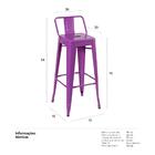 Kit - 2 X Banquetas Altas Iron Tolix Com Encosto - Industrial