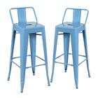 Kit - 2 X Banquetas Altas Iron Tolix Com Encosto - Industrial