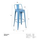 Kit - 2 X Banquetas Altas Iron Tolix Com Encosto - Industrial