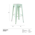 Kit - 2 X Banquetas Altas Iron Tolix - Industrial - Vintage -