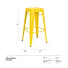 Kit - 2 X Banquetas Altas Iron Tolix - Industrial - Vintage -