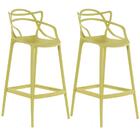 Kit - 2 X Banquetas Altas Masters Allegra - Verde Oliva