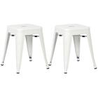Kit - 2 X Banquetas Baixas Iron Tolix - 45 Cm - Branco