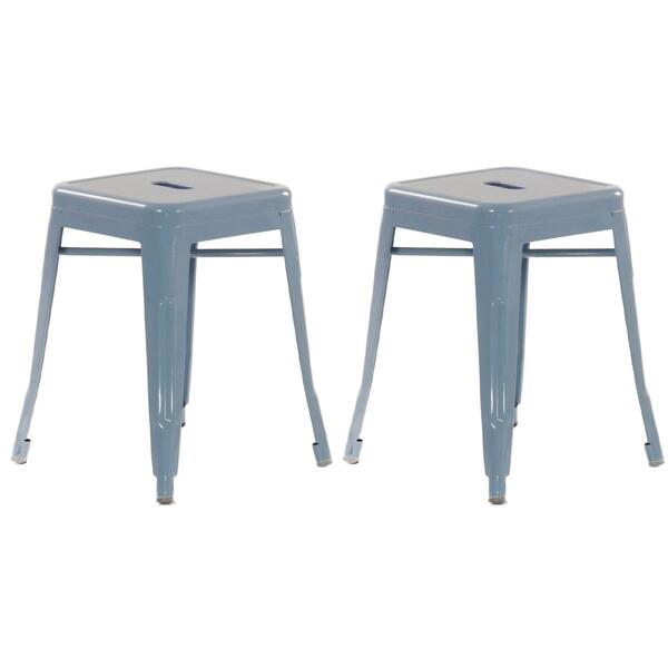 Kit - 2 X Banquetas Baixas Iron Tolix - 45 Cm - Design Indust