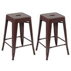 Kit - 2 X Banquetas Iron Tolix - 61 Cm - Industrial - Aço - V