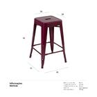 Kit - 2 X Banquetas Iron Tolix - 61 Cm - Industrial - Aço - V