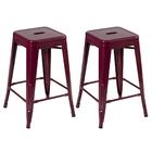 Kit - 2 X Banquetas Iron Tolix - 61 Cm - Industrial - Aço - V