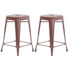 Kit - 2 X Banquetas Iron Tolix - 61 Cm - Industrial - Aço - V