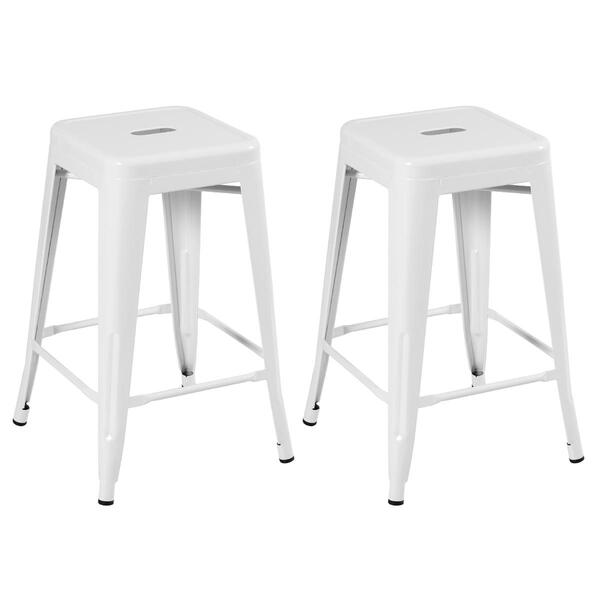 Kit - 2 X Banquetas Iron Tolix - 61 Cm - Industrial - Aço - V