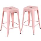 Kit - 2 X Banquetas Iron Tolix - 66 Cm - Industrial - Aço - V