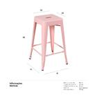 Kit - 2 X Banquetas Iron Tolix - 66 Cm - Industrial - Aço - V