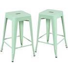 Kit - 2 X Banquetas Iron Tolix - 66 Cm - Industrial - Aço - V