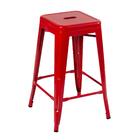 Kit - 2 X Banquetas Iron Tolix - 66 Cm - Industrial - Aço - V