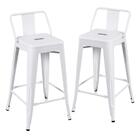 Kit - 2 X Banquetas Médias Iron Tolix Com Encosto - 66 Cm - B