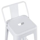 Kit - 2 X Banquetas Médias Iron Tolix Com Encosto - 66 Cm - B