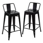 Kit - 2 X Banquetas Médias Iron Tolix Com Encosto - 66 Cm - P