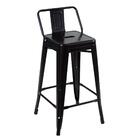 Kit - 2 X Banquetas Médias Iron Tolix Com Encosto - 66 Cm - P