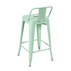 Kit - 2 X Banquetas Médias Iron Tolix Com Encosto - 66 Cm - V