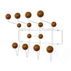 Kit - 2 X Cabideiros De Parede Eames - Branco Com Castanho Cl
