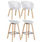 Kit - 2 X Cadeiras + 2 X Banquetas Altas Cassia - Branco