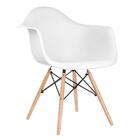 Kit - 2 X Cadeiras Charles Eames Eiffel Daw Com Braços - Base