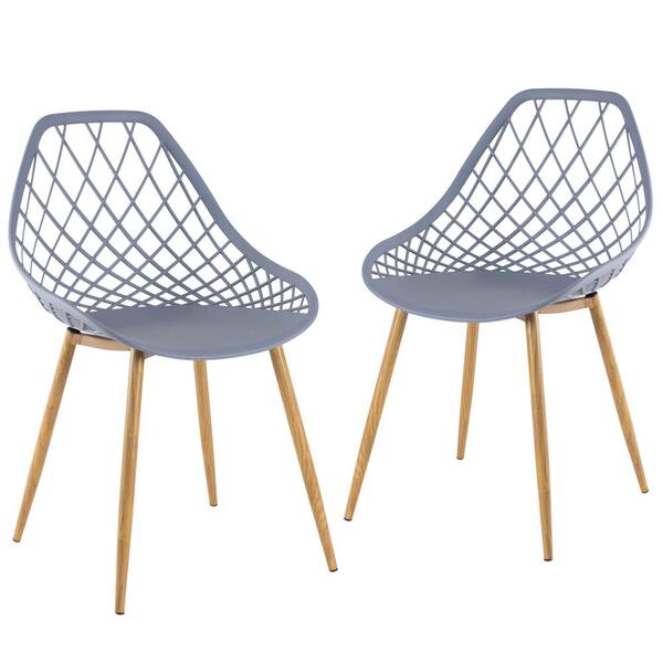 Kit - 2 X Cadeiras Clarice - Cleo - Cinza