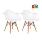 Kit - 2 X Cadeiras Eames Junior Com Apoios De Braços - Infant