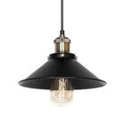 Kit - 2 X Luminárias Pendente Loft Hat - Chapéu - Preto
